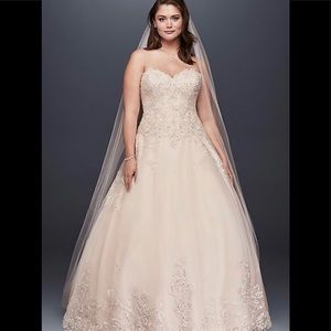 Beautiful strapless wedding dress. 18w